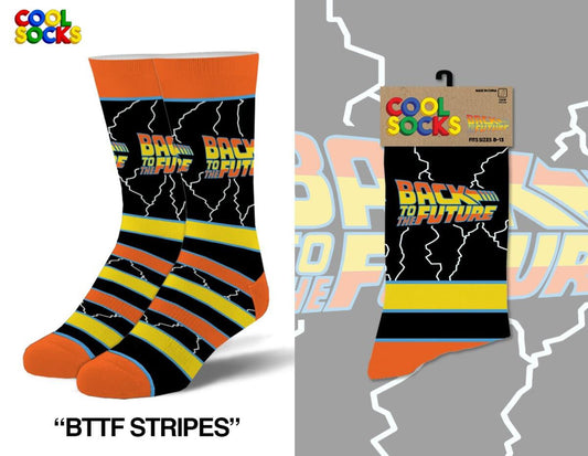 Back to the Future "Stripes" Men's Crew Folded Socks (Size 8-12)