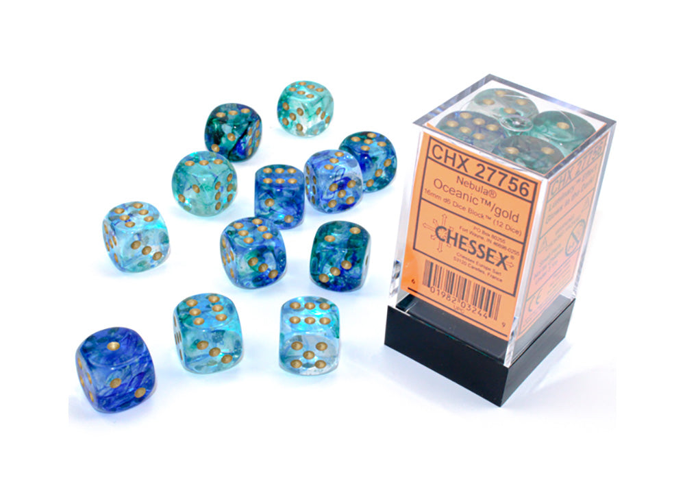 Chessex: D6  Nebula Dice sets - 16mm