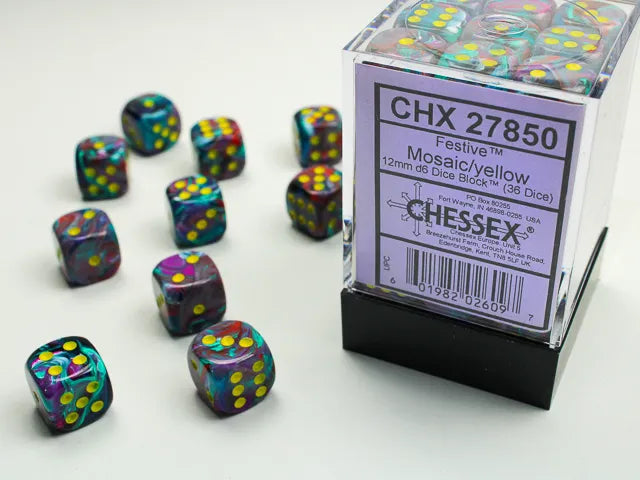 Chessex: Polyhedral Festive Dice sets - 12MM D6