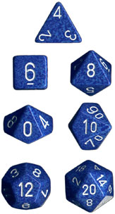 Speckled Polyhedral Water 7-Die Set