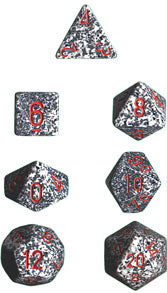 Speckled Polyhedral Granite 7-Die Set