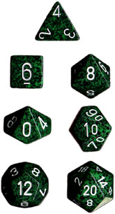 Speckled Polyhedral Recon 7-Die Set