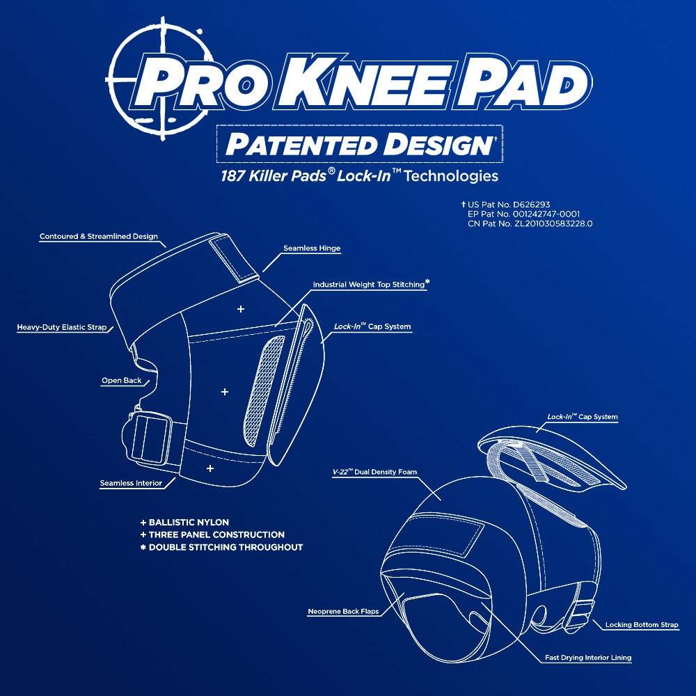 187 Killer Pads Pro Knee Pads (sold as pair)