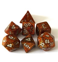 Glitter Polyhedral Gold/Silver 7-Die Set