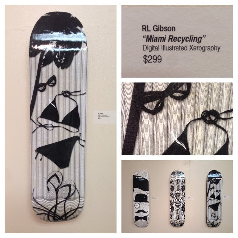 R.L. GIbson "Miami Recycling" Original Art Skateboard Deck