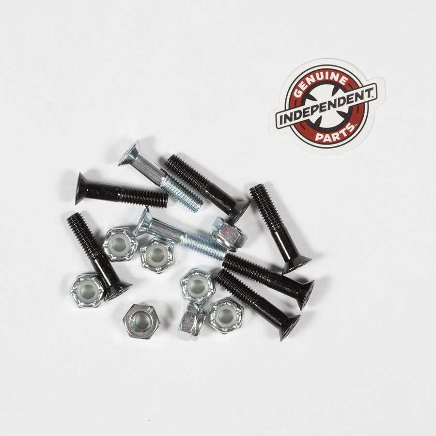 Independent Truck Co. Genuine Parts 1" Black/Silver Skateboard Mounting Hardware