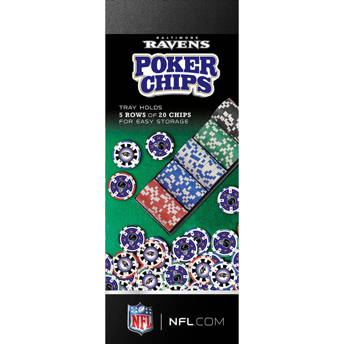 Baltimore Ravens NFL Poker Chips 100pc