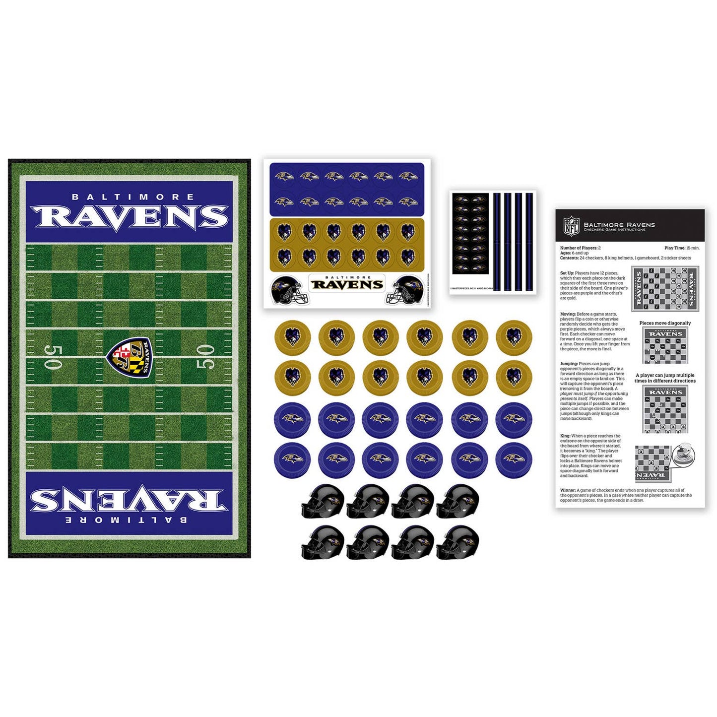 Baltimore Ravens NFL Checkers