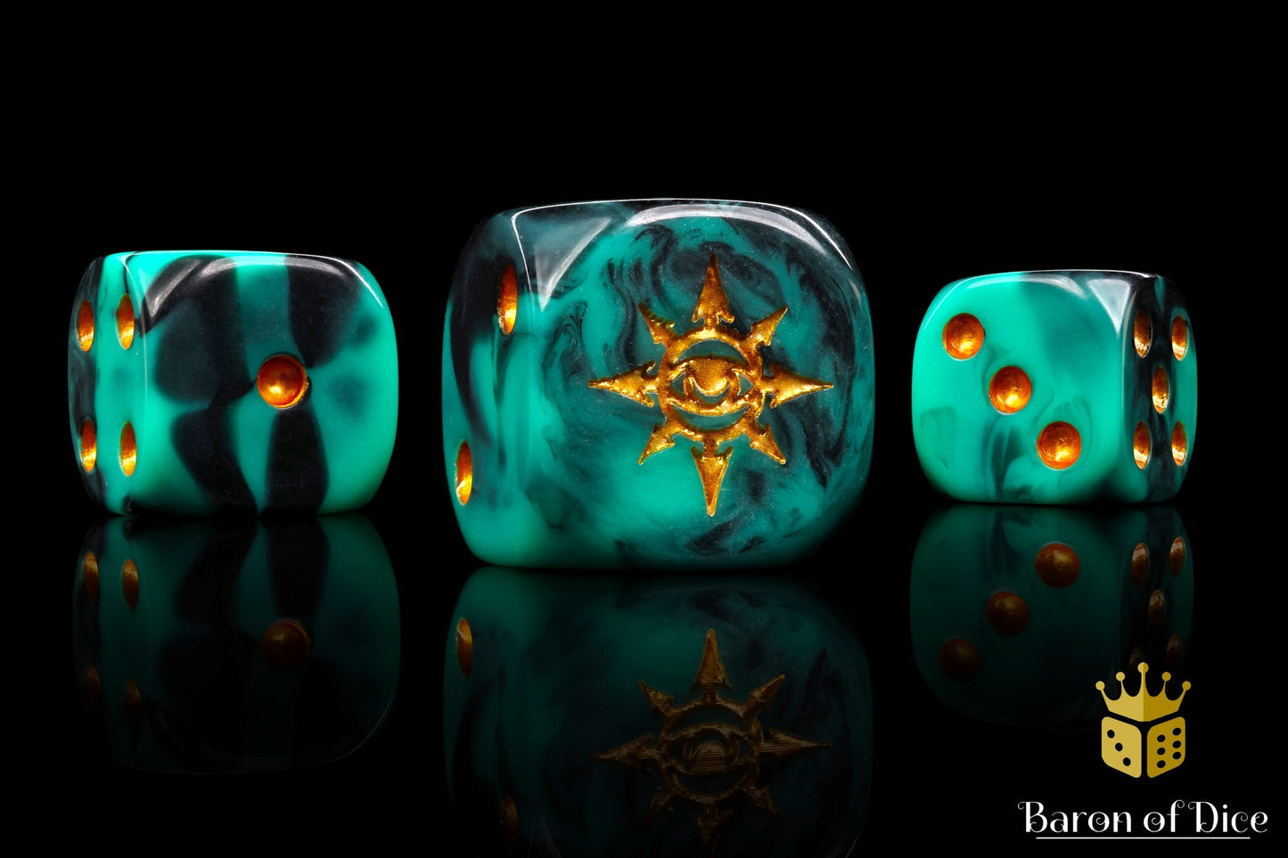 Eye of Chaos Dice - Aquamarine