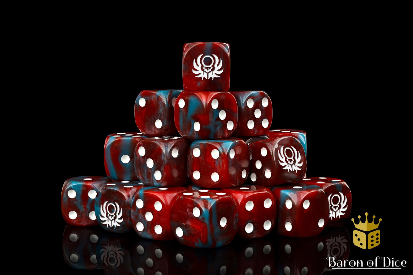 Sun Scarab Dice - Red