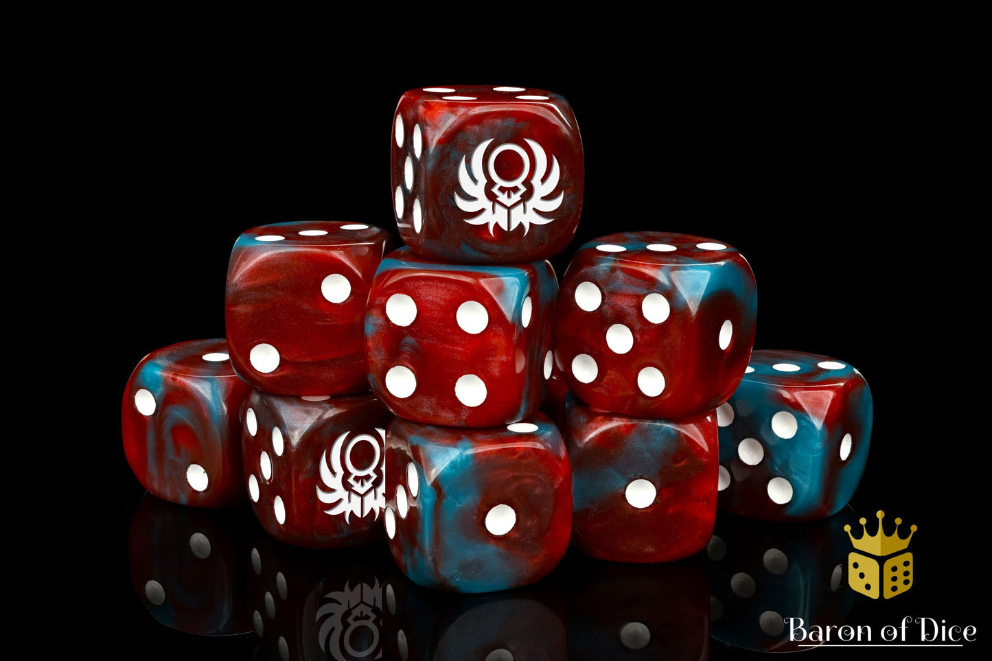 Sun Scarab Dice - Red