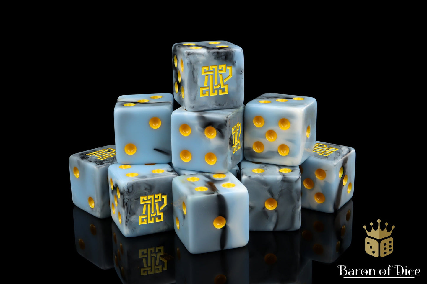 Clan McFlaggon Dice - Ice Blue