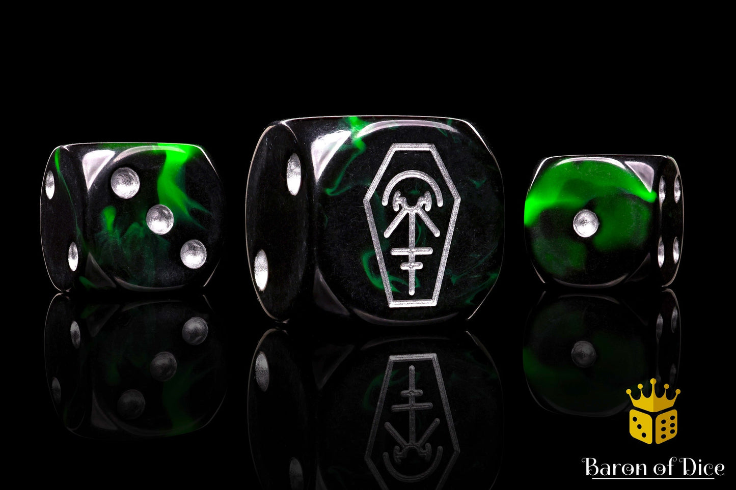 Day of the Dead Dice - Silver Coffin