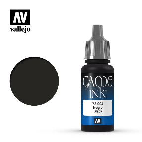 Vallejo Game Color Paint: Black Ink (17ml)