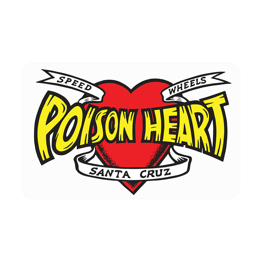 Santa Cruz Speed Wheels Poison Heart Sticker