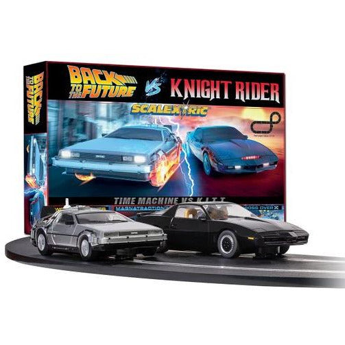 Scalextric 1980's TV - Back to the Future vs Knight Rider 1:32 scale slot car race set