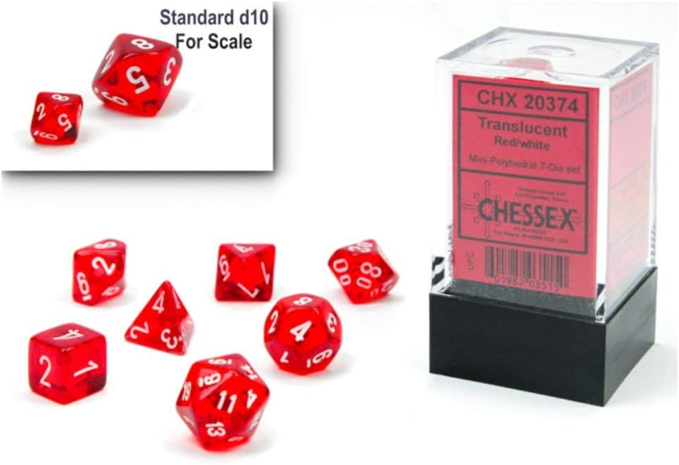 Chessex: Polyhedral Translucent Dice sets - 10mm