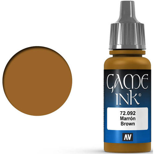 Vallejo Game Color Paint: Brown Ink (17ml)