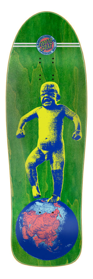 Santa Cruz Salba Baby Stomper Green Stain skateboard deck