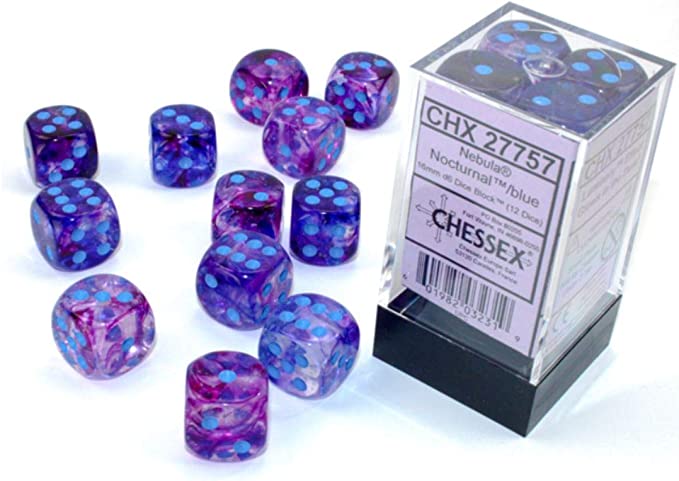 Chessex: D6  Nebula Dice sets - 16mm