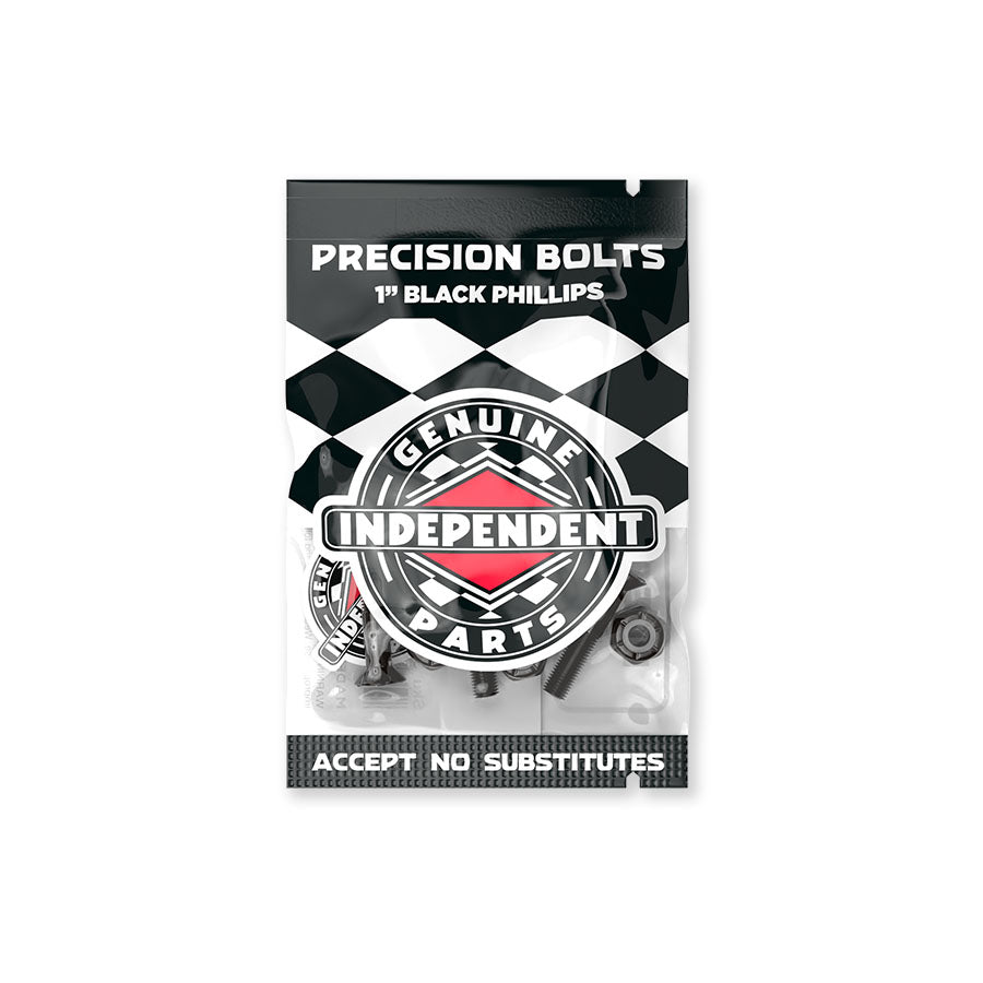 Independent Truck Co. Genuine Parts 1" Black Skateboard Mounting Hardware