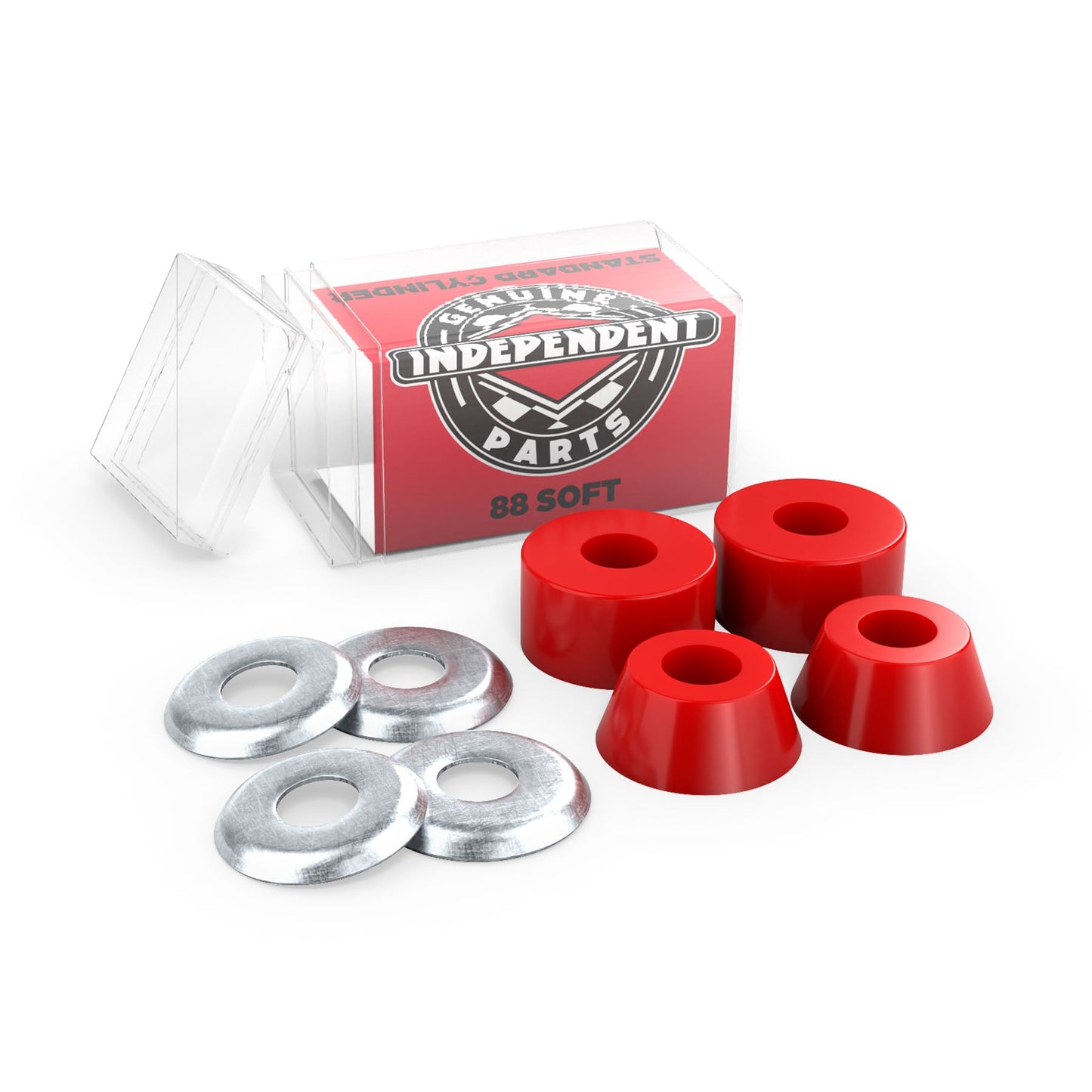 INDEPENDENT STANDARD CYLINDER BUSHINGS SOFT 88A RED SKATEBOAD BUSHINGS