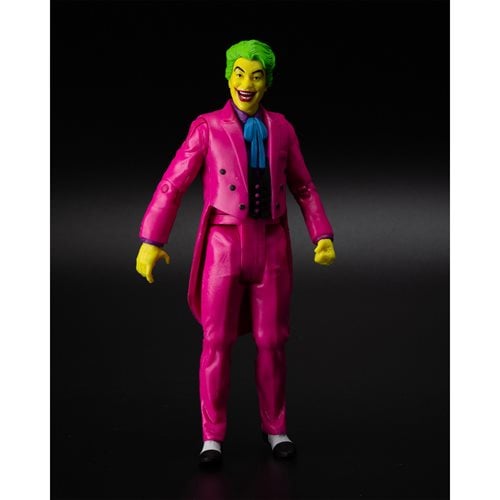 McFarlane Toys DC Retro The Joker Batman: Classic TV Series Black Light Gold Label 6-Inch Action Figure - Entertainment Earth Exclusive