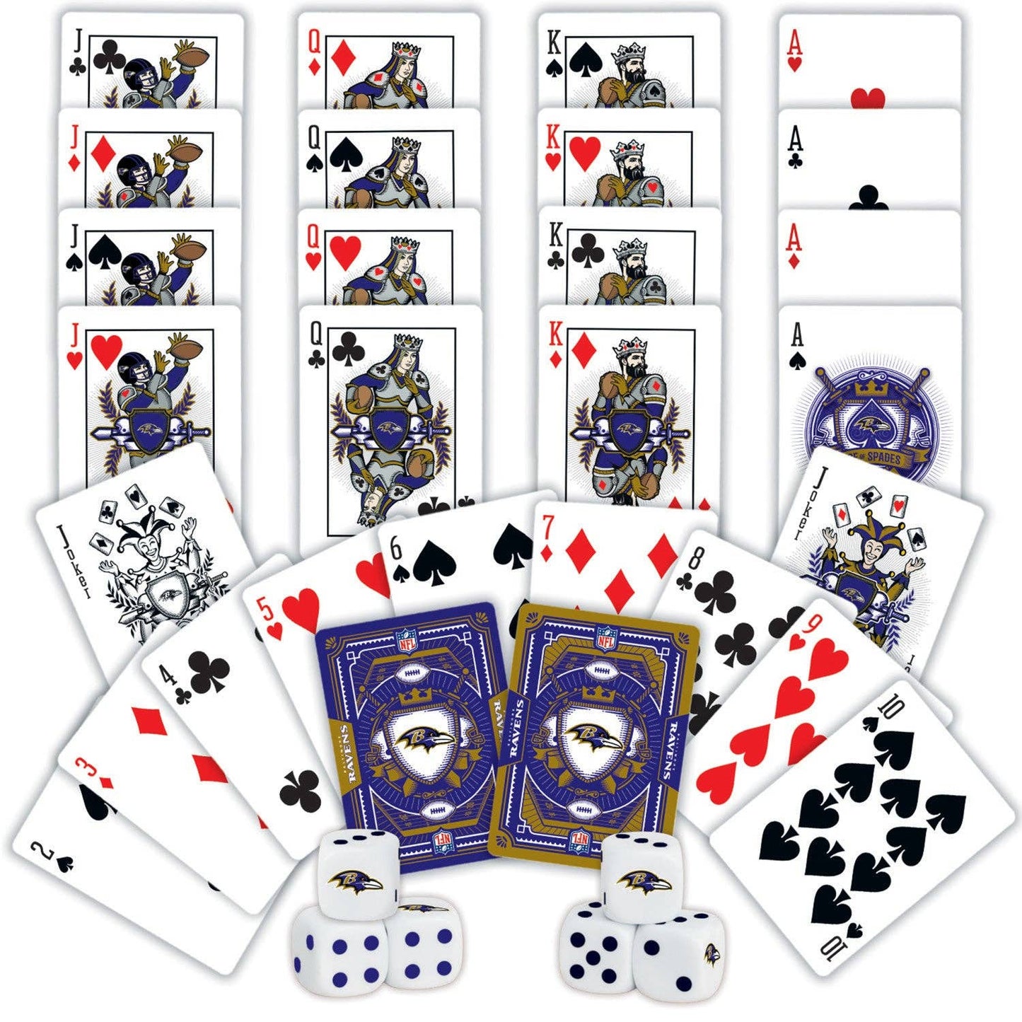 Baltimore Ravens NFL 2-pack Playing Cards & Dice Set