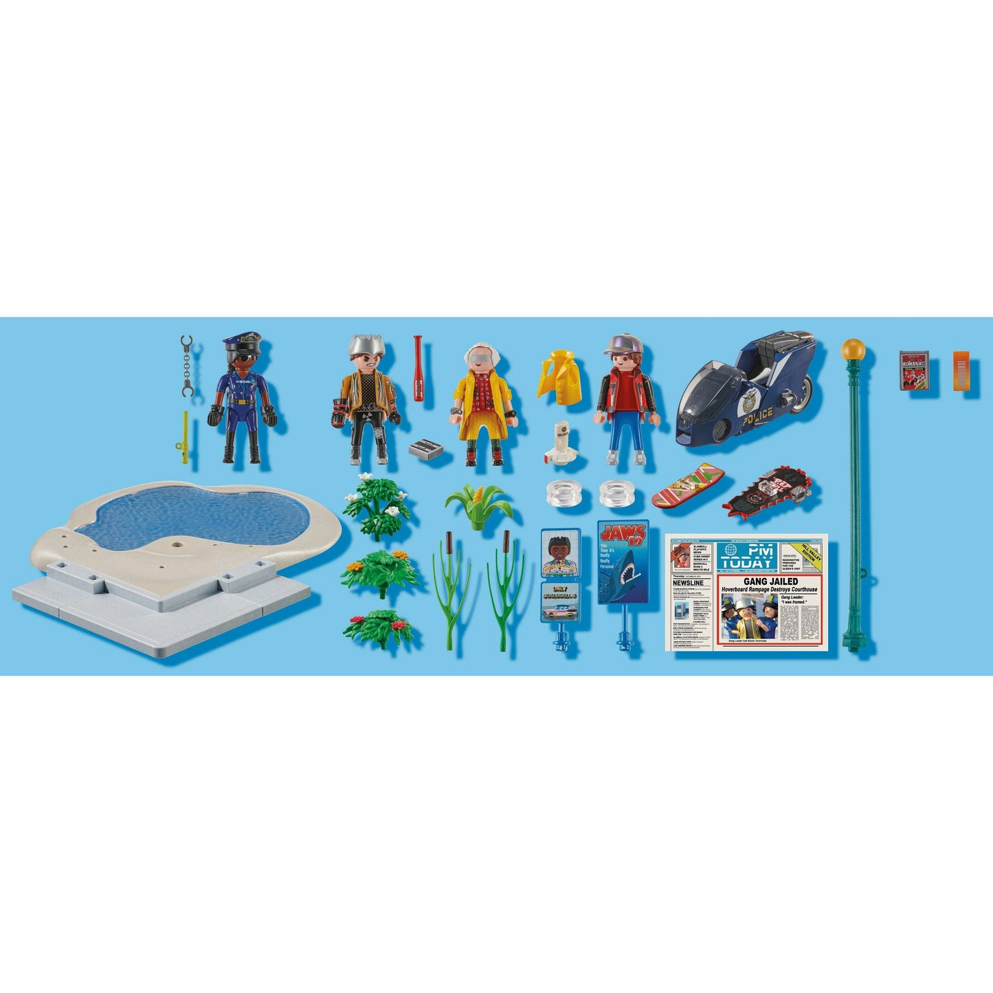 Playmobil Back to the Future Part II 80-piece 2015 Hoverboard Chase playset