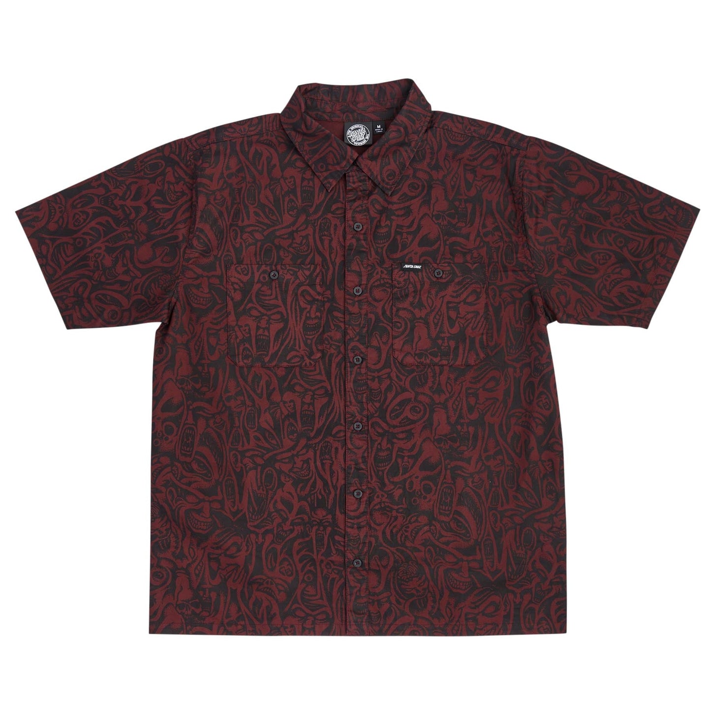 SANTA CRUZ TOM KNOX FACES BUTTON-UP WORK SHIRT