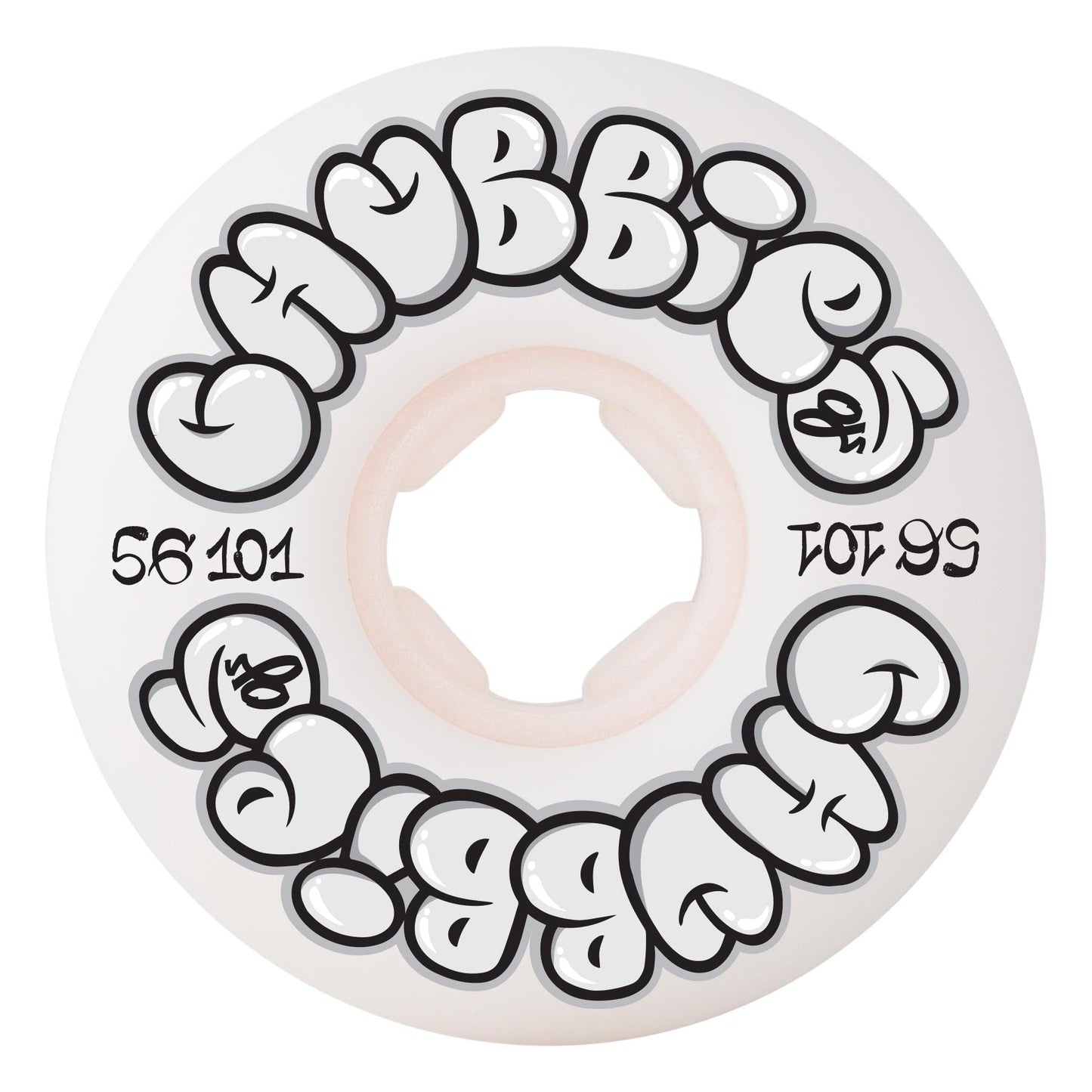 OJ THROW UPS CHUBBIES WHITE 56MM 101A SKATEBOARD WHEELS