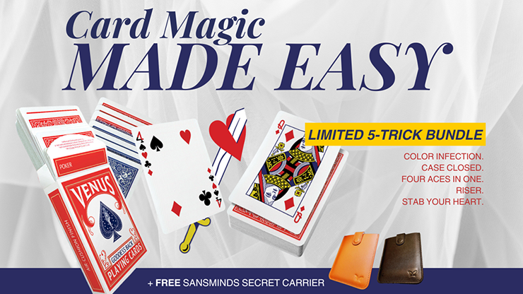 Card Magic Made Easy: Limited 5 - Trick Bundle (Brown) by SansMinds