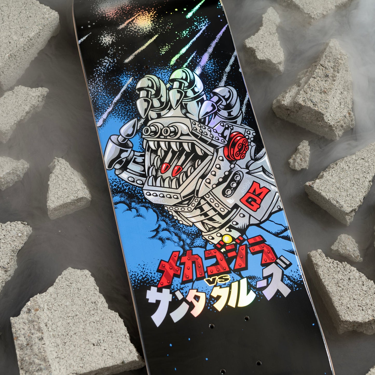 Santa Cruz x Godzilla Mecha Hand 8" Skateboard Deck