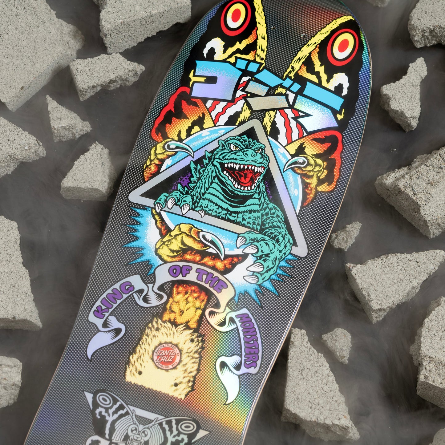 Santa Cruz x Godzilla Godzilla Mothra Natas 10.538" Skateboard Deck