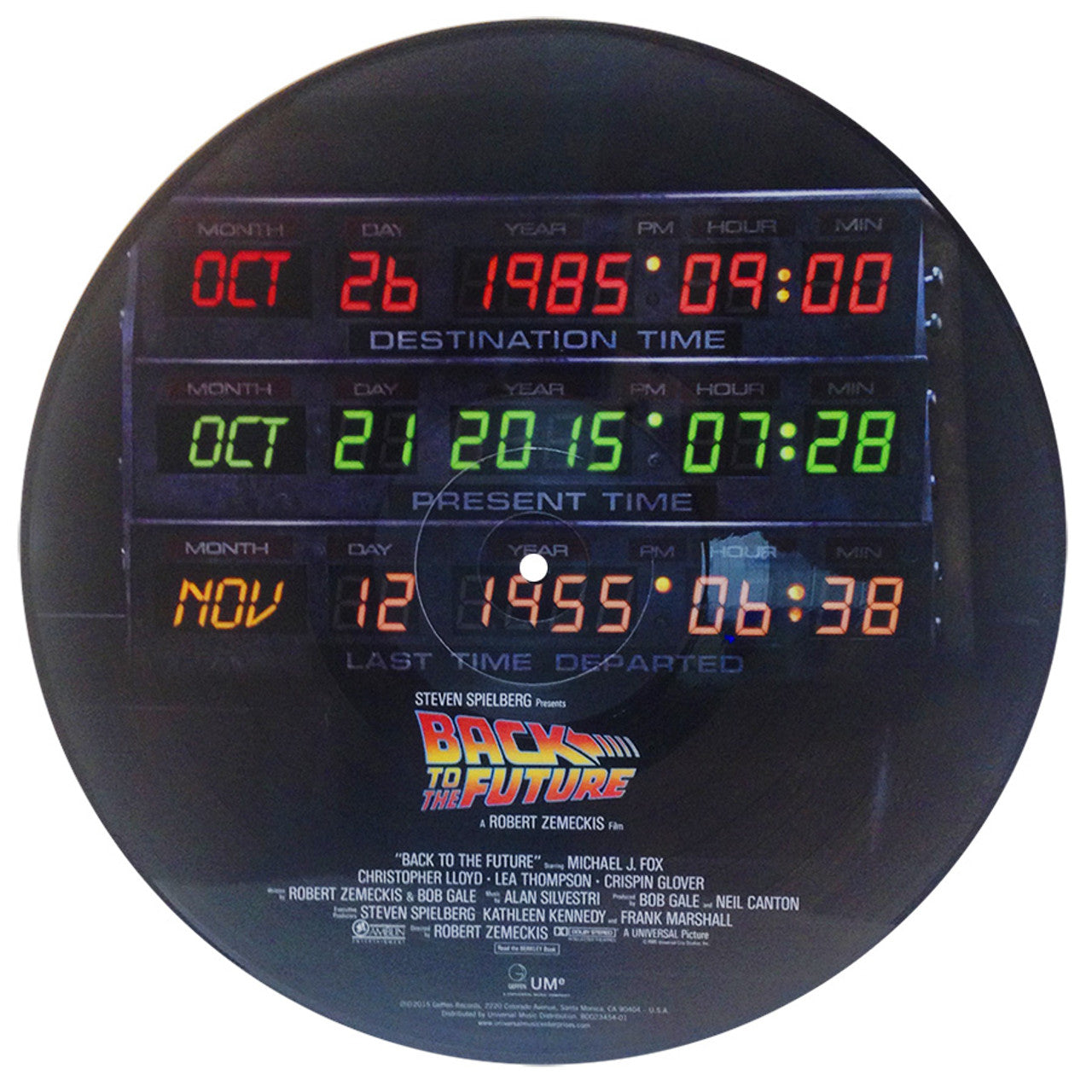 Back to the Future (Music From the Motion Picture Soundtrack) LP Picture Disc Vinyl Record