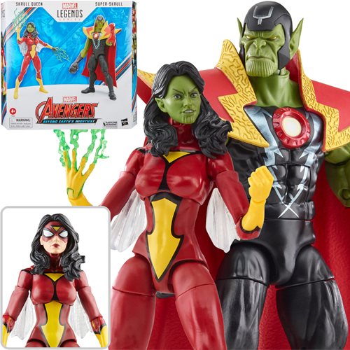 Avengers 60th Anniversary Marvel Legends Skrull Queen and Super-Skrull 6-Inch Action Figures