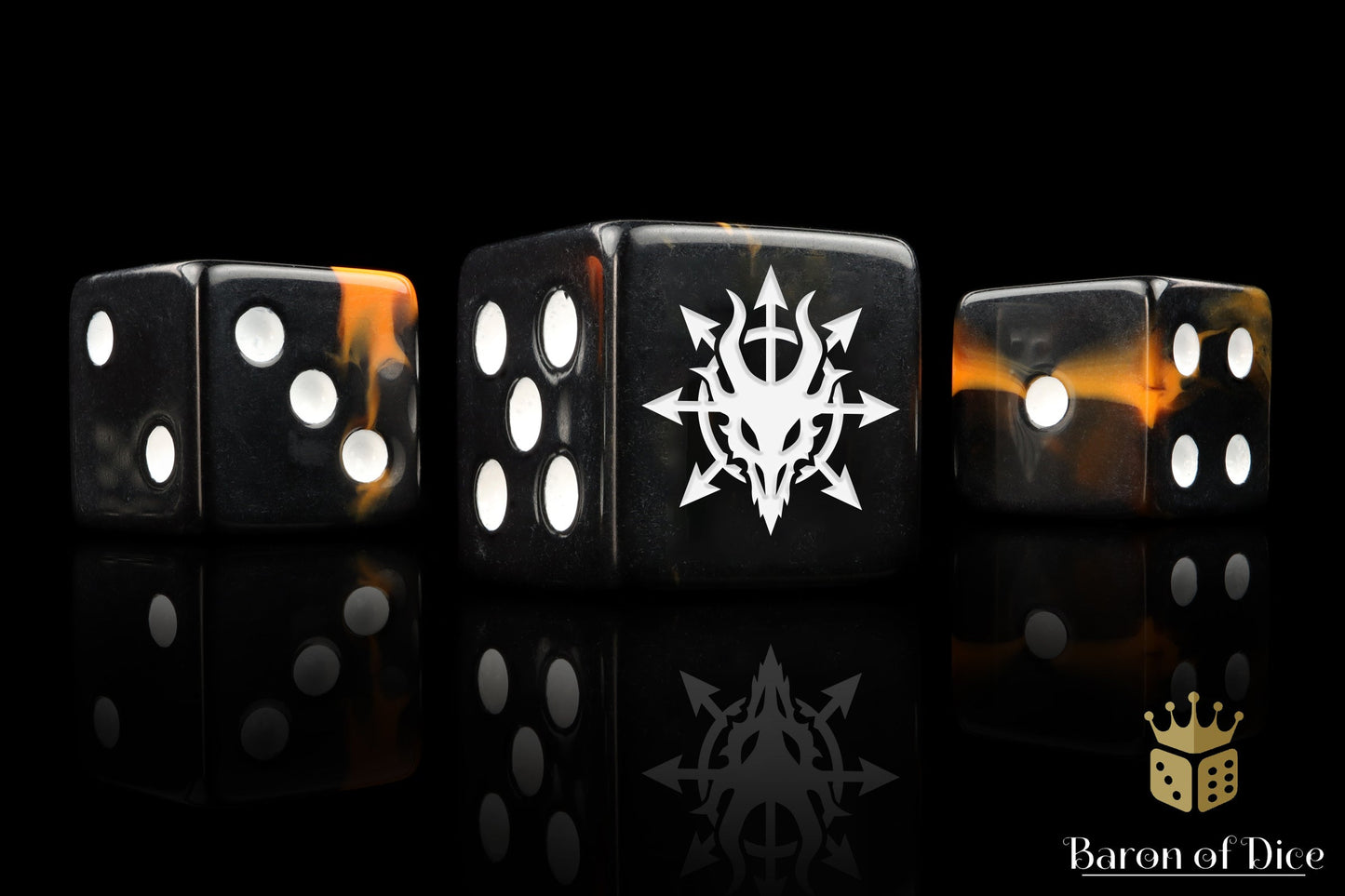 Devil Dragon Dice - Black Lava