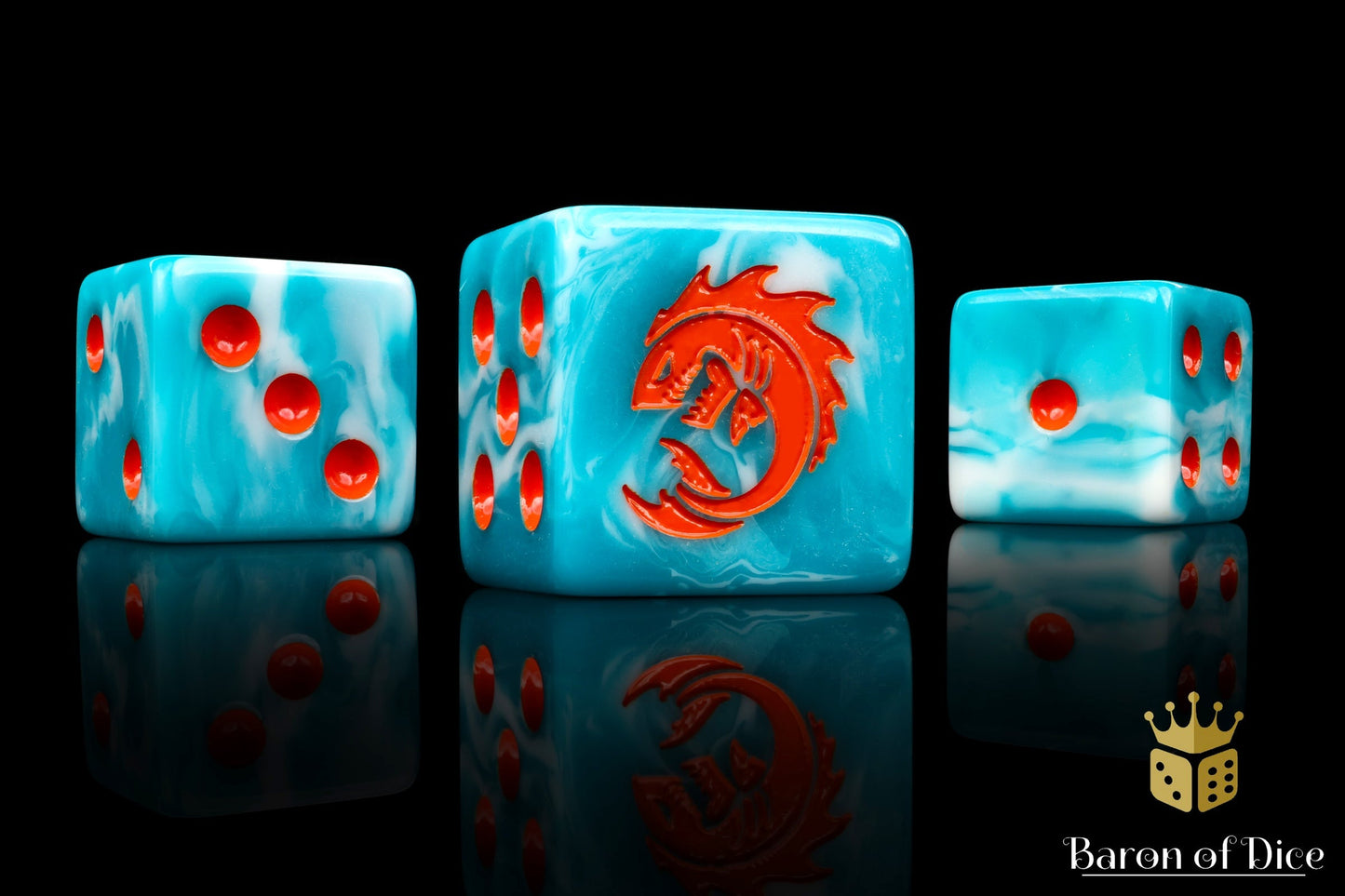 Sea Monsters Dice - Orange