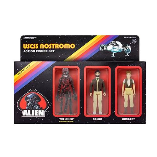 Alien USCSS Nostromo (Alien, Dallas, and Lambert) 3 3/4-inch ReAction Figures Pack C