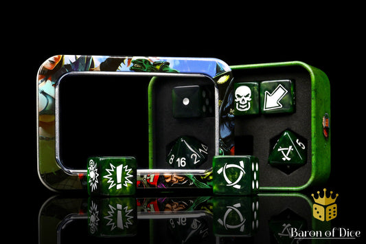 Warp Green - Bloody Football Dice (Set of 7)