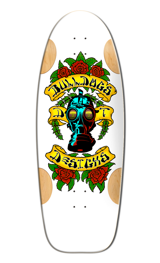 BullDog Designs "Car Paint" 11.875" White Formica Skateboard Deck