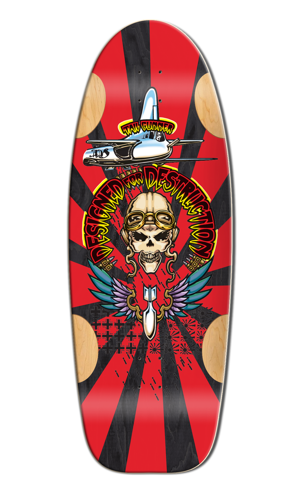 BullDog Designs "Tail Gunner" 11.875" Skateboard Deck