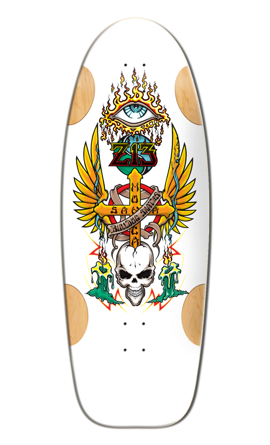 BullDog Designs "Z-13" 11.875" White Formica Skateboard Deck