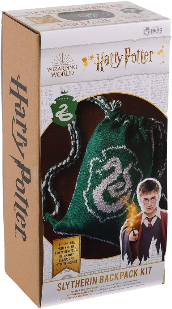 HP WIZARDING WORLD KNIT KIT SLYTHERIN BACKPACK KIT