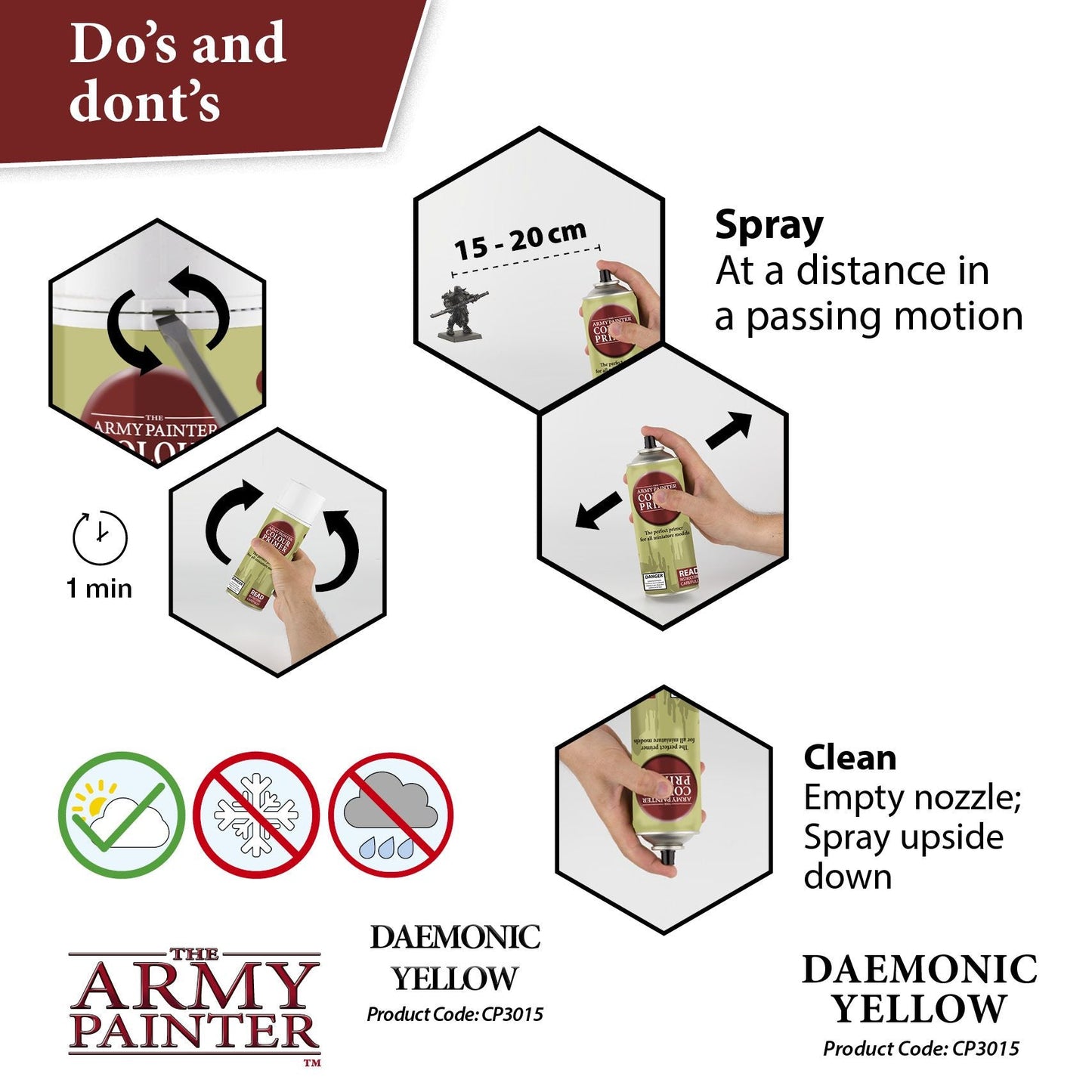 Army Painter Colour Primer: Daemonic Yellow