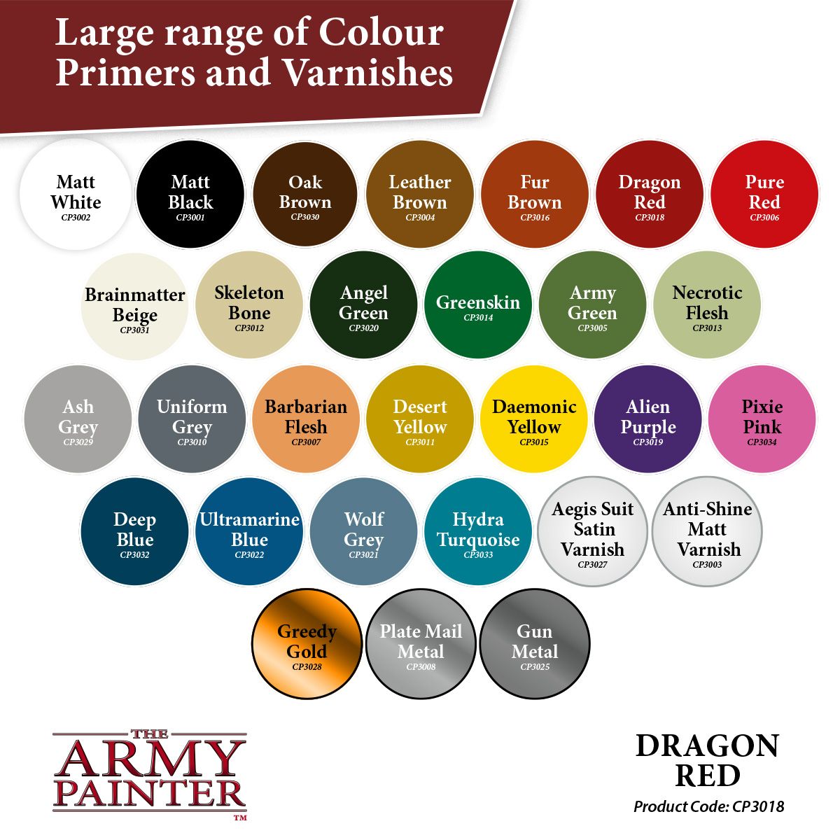 Army Painter Colour Primer: Dragon Red