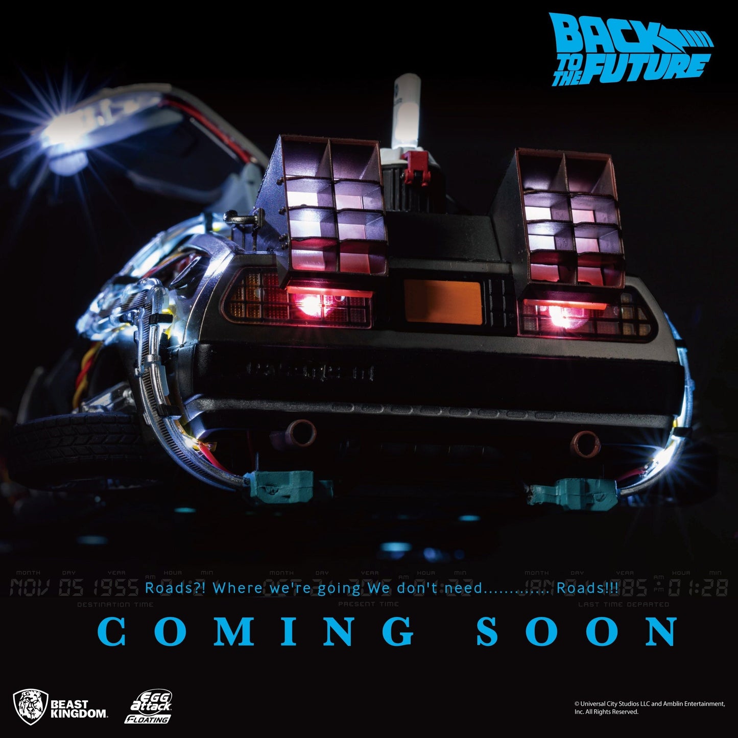 Back to the Future Part II Floating DeLorean Time Machine - Deluxe Edition  [PRE-ORDER: Expected availability February 2025!]