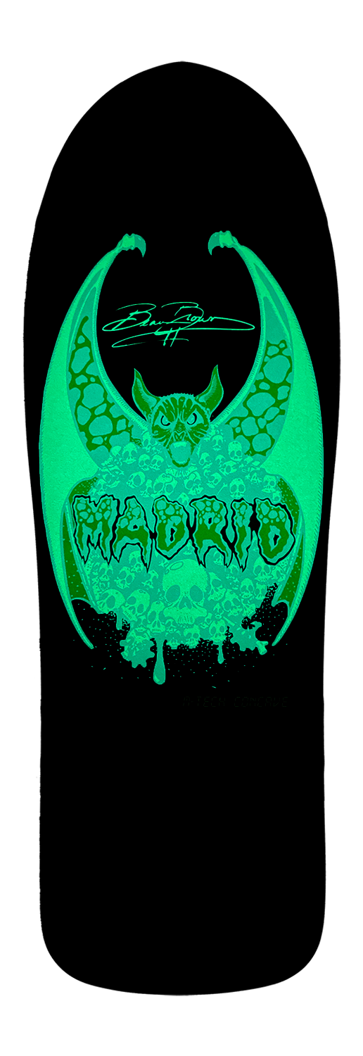 Madrid Beau Brown Bat LTD Glow In The Dark 10.25" Skateboard Deck