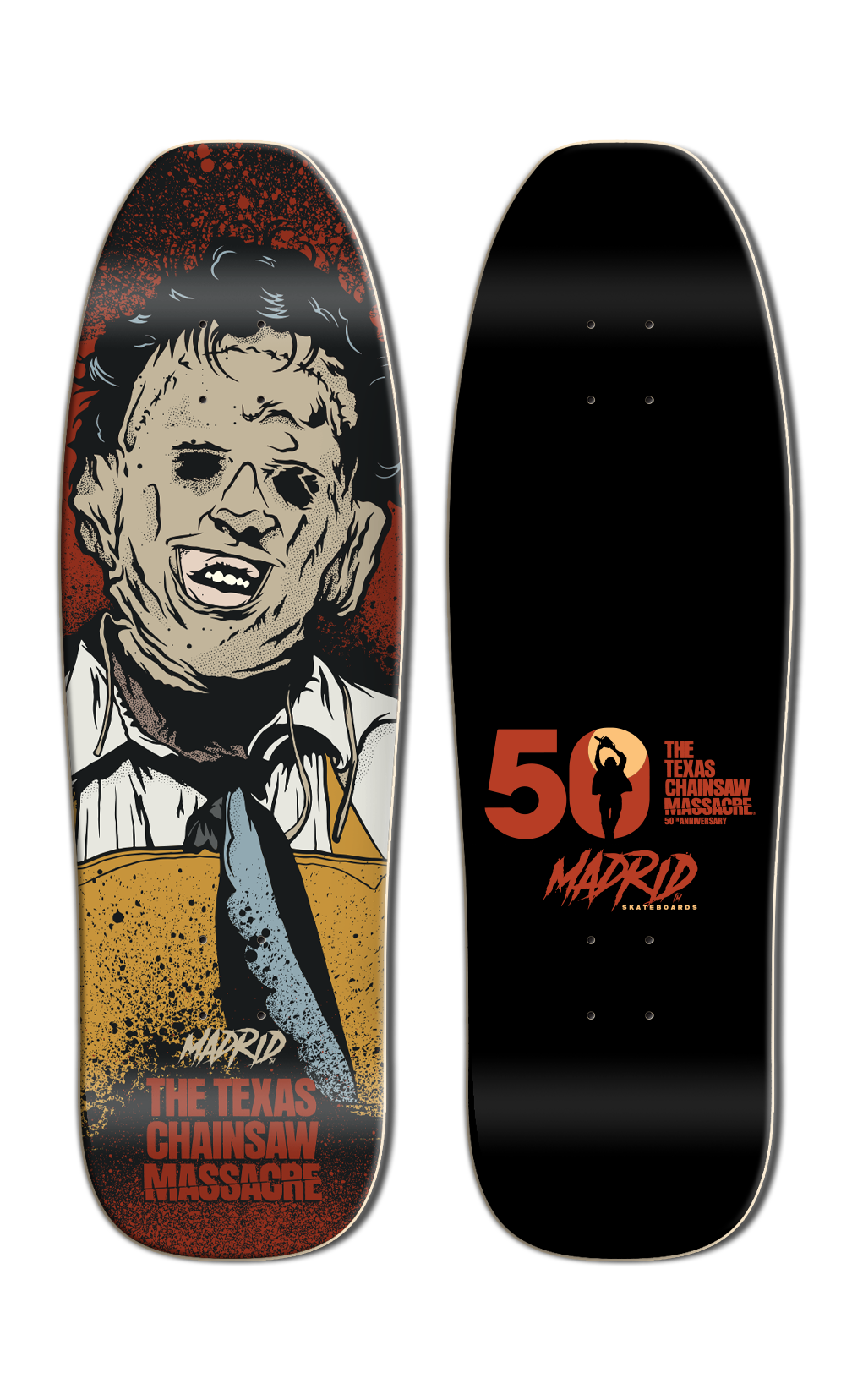 MADRID x TEXAS CHAINSAW MASSACRE HEADCHEESE POOL SUN SHAPE 9.5" SKATEBOARD DECK