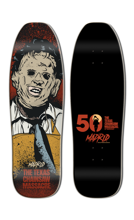 MADRID x TEXAS CHAINSAW MASSACRE HEADCHEESE POOL SUN SHAPE 9.5" SKATEBOARD DECK